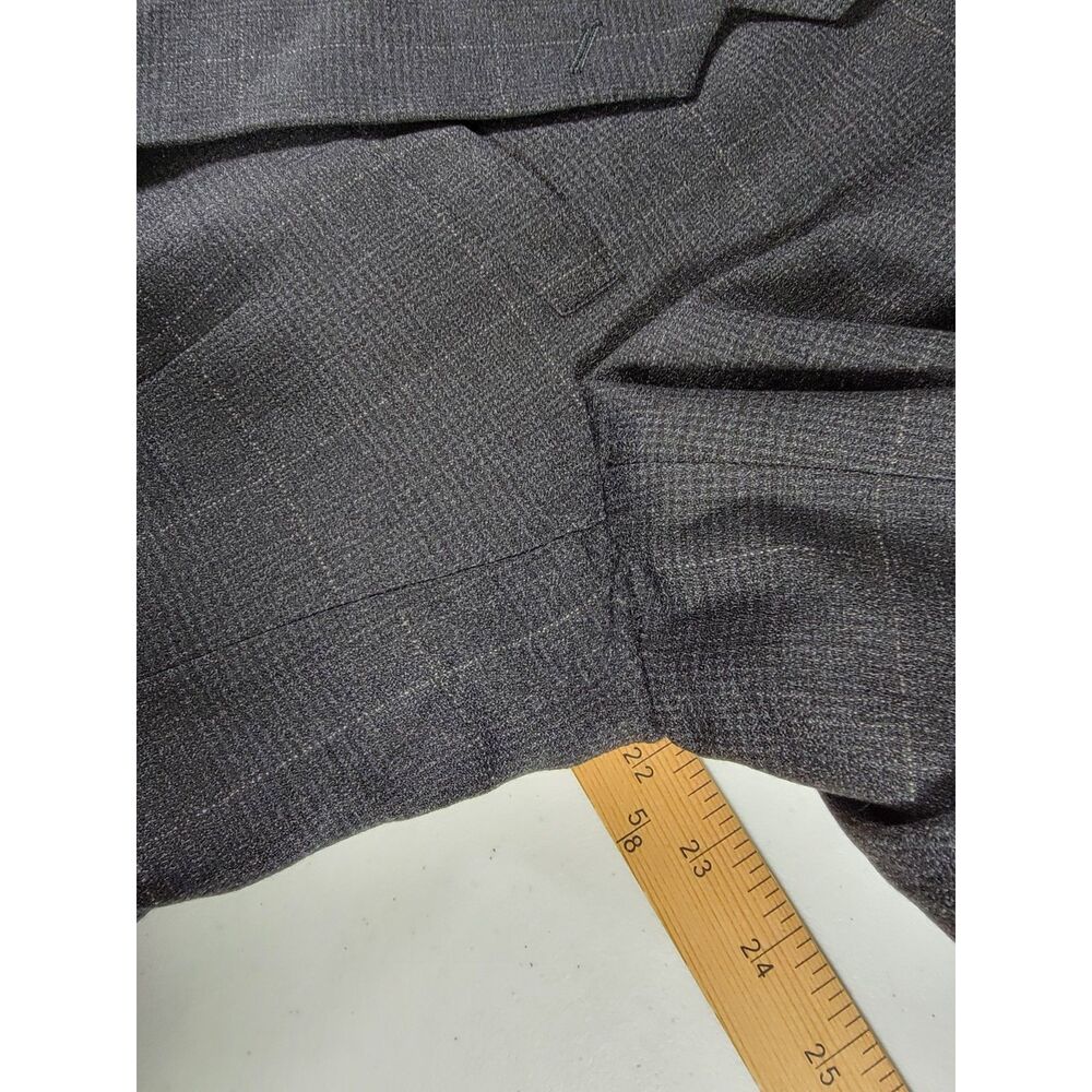 Christian Dior Monsieur Black Plaid Windowpane Sport Coat Suit Jacket Blazer- 41 - Picture 9 of 11